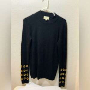 Free Generation Los Angeles sweater grommet detail top black Size M